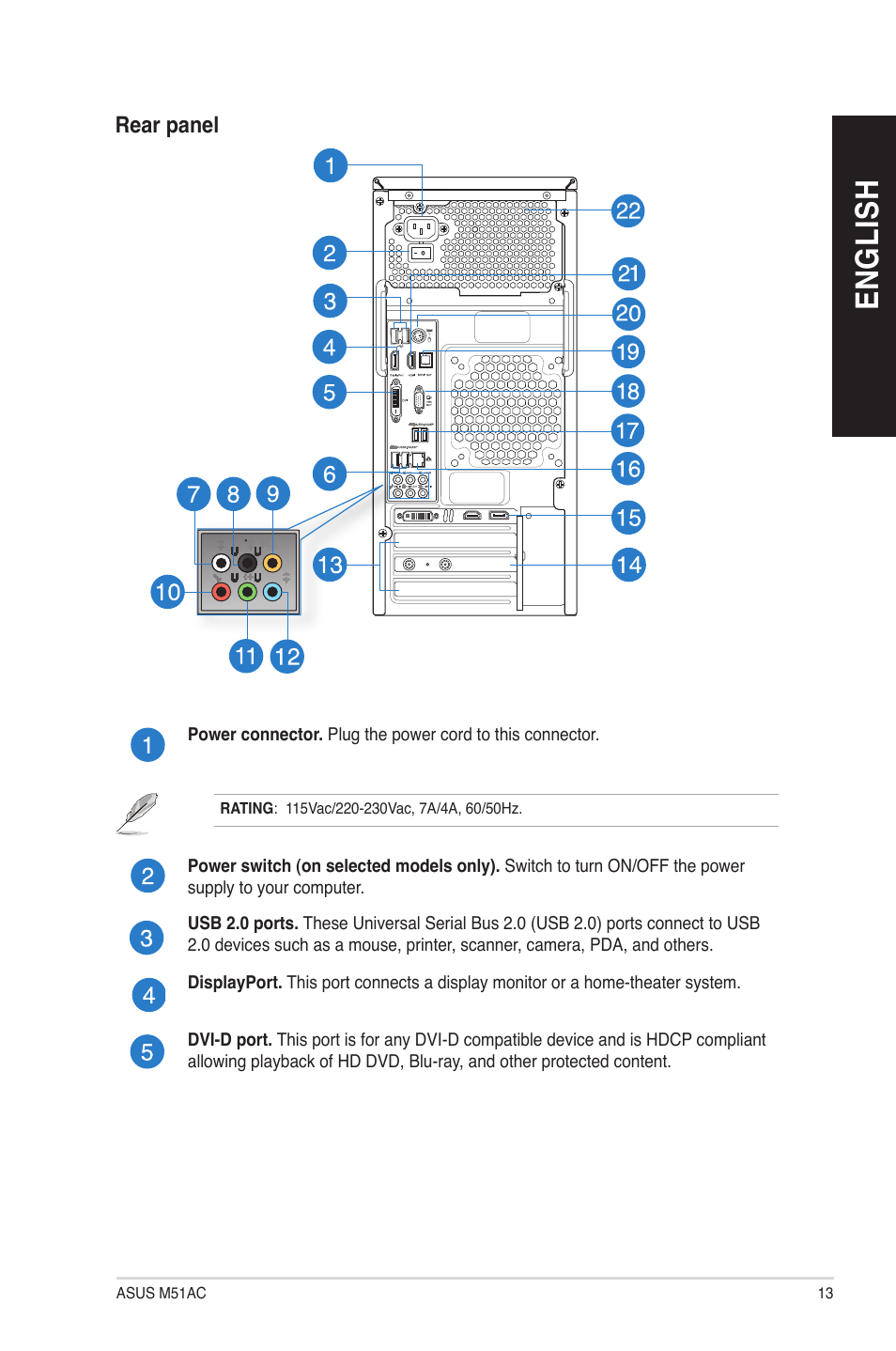 En gl is h en gl is h | Asus M51AC User Manual | Page 13 / 72