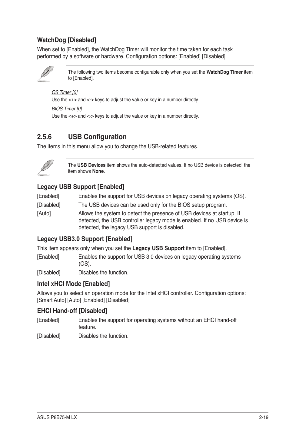 6 usb configuration, Usb configuration -19 | Asus P8B75-M LX/TW User Manual | Page 63 / 76