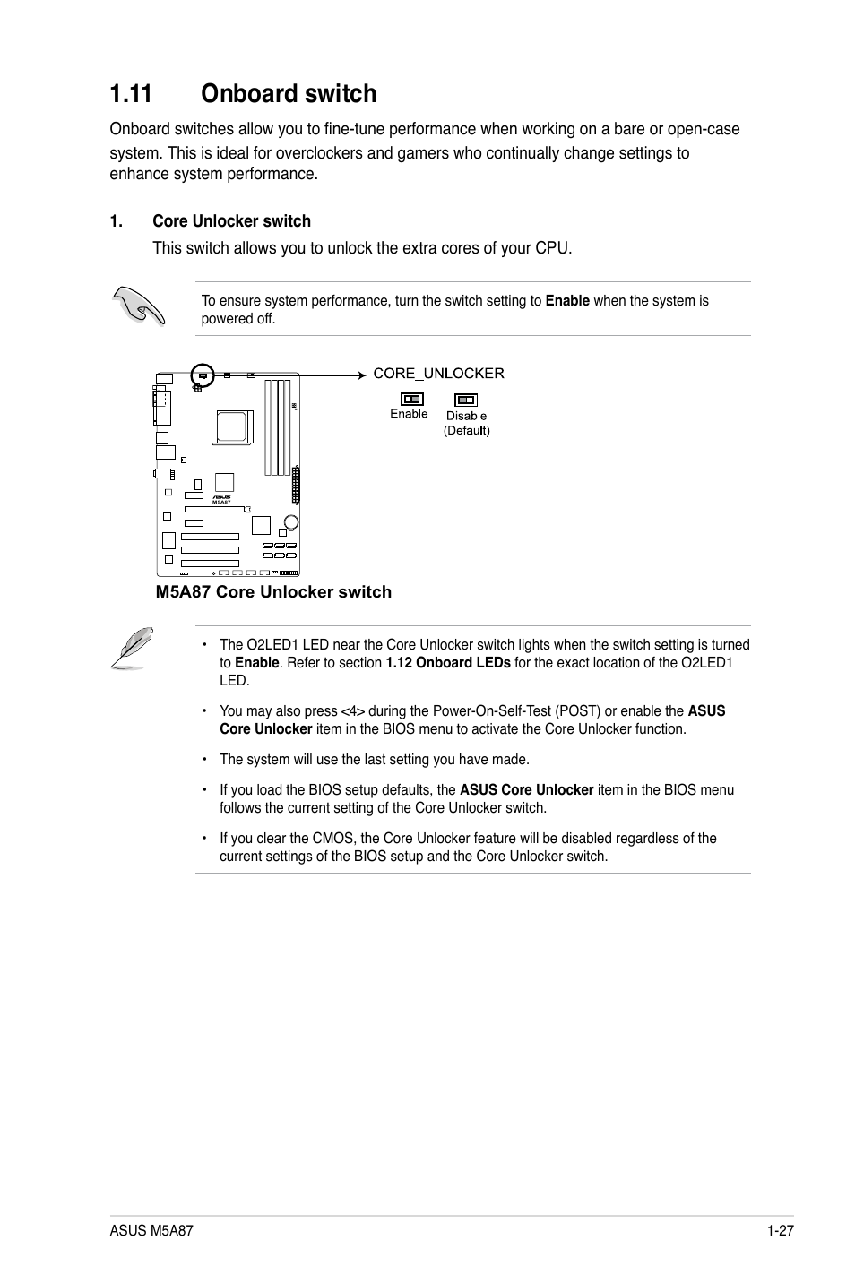 11 onboard switch, 11 onboard switch -27 | Asus M5A87 User Manual | Page 39 / 70