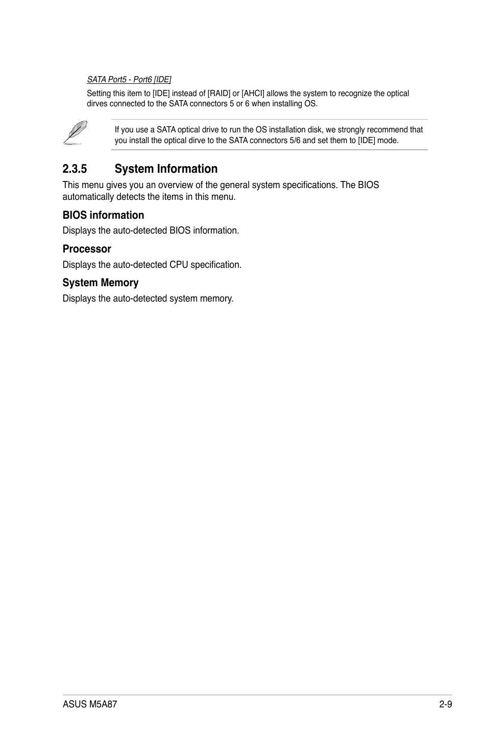 5 system information, System information -9 | Asus M5A87 User Manual | Page 51 / 70