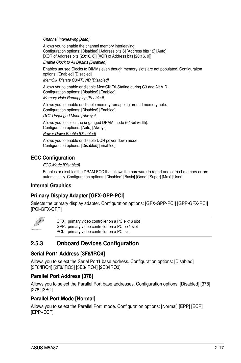 3 onboard devices configuration, Onboard devices configuration -17 | Asus M5A87 User Manual | Page 59 / 70