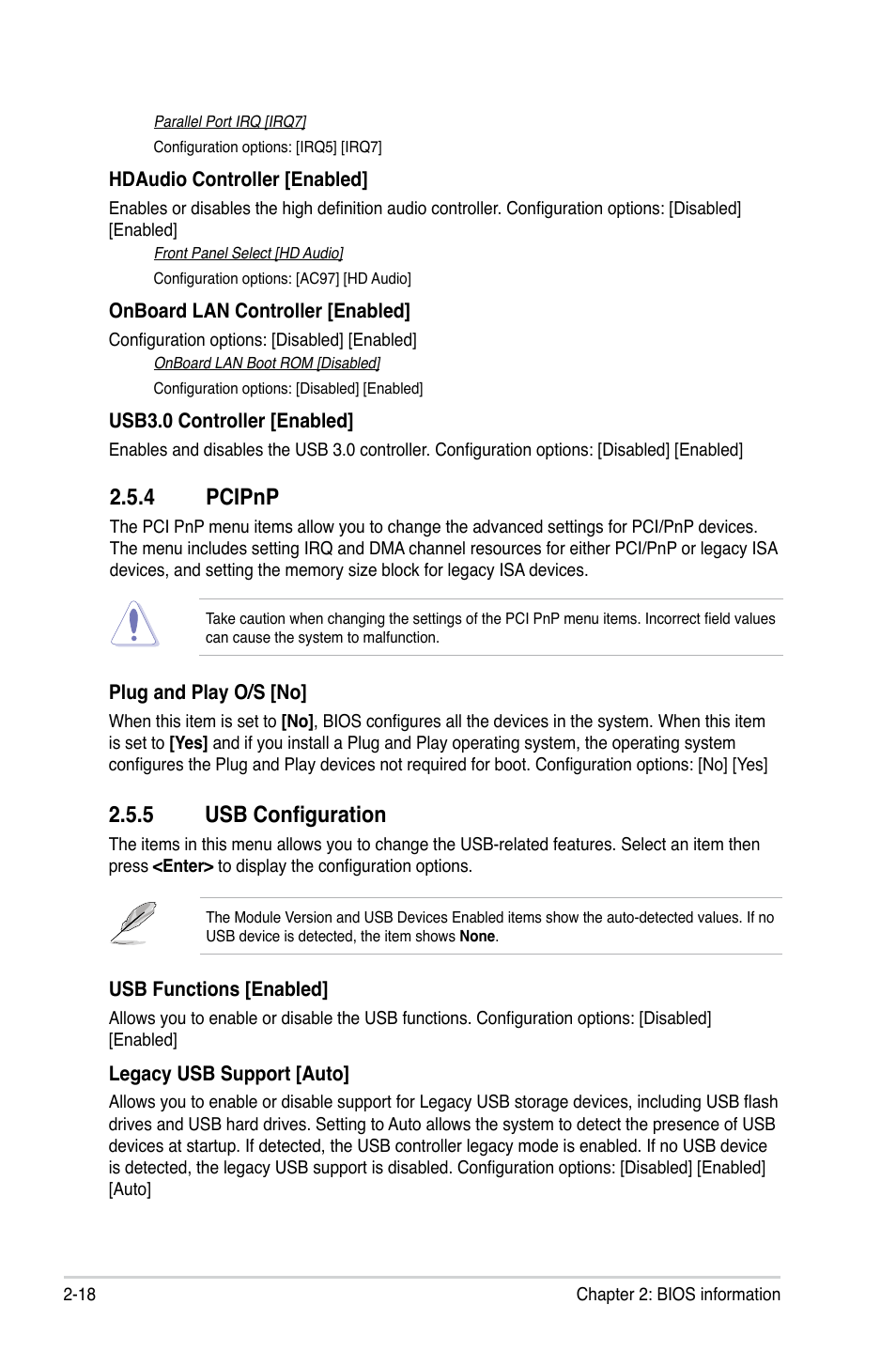 4 pcipnp, 5 usb configuration, Pcipnp -18 | Usb configuration -18 | Asus M5A87 User Manual | Page 60 / 70