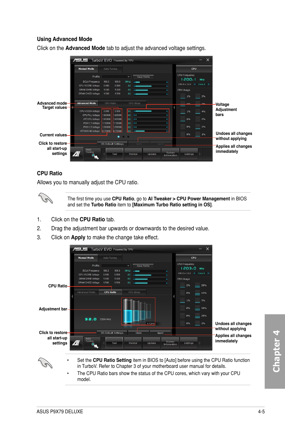 Chapter 4 | Asus P9X79 DELUXE User Manual | Page 135 / 176