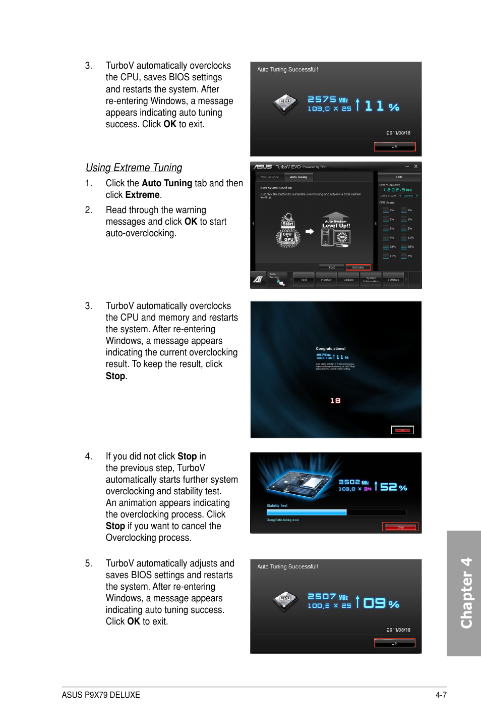 Chapter 4 | Asus P9X79 DELUXE User Manual | Page 137 / 176