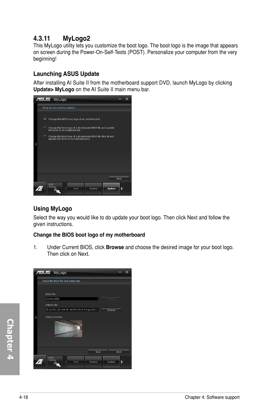 11 mylogo2, Mylogo2 -18, Chapter 4 | Asus P9X79 DELUXE User Manual | Page 148 / 176