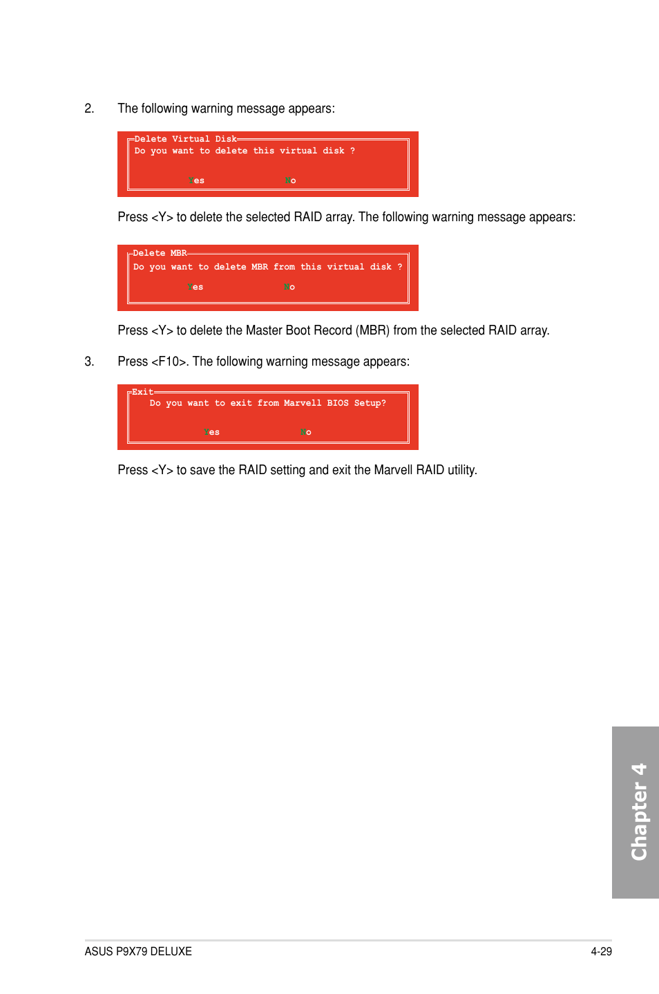 Chapter 4 | Asus P9X79 DELUXE User Manual | Page 159 / 176