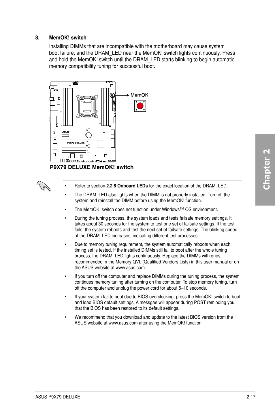 Chapter 2 | Asus P9X79 DELUXE User Manual | Page 39 / 176