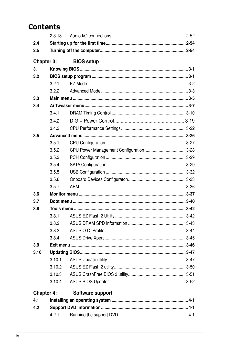 Asus P9X79 DELUXE User Manual | Page 4 / 176