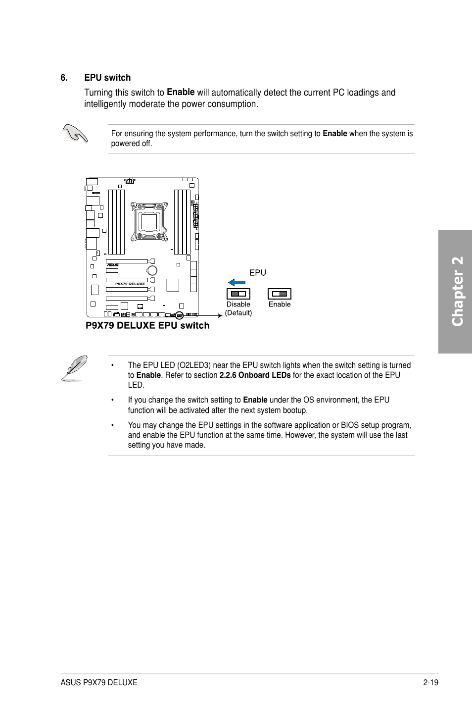 Chapter 2 | Asus P9X79 DELUXE User Manual | Page 41 / 176