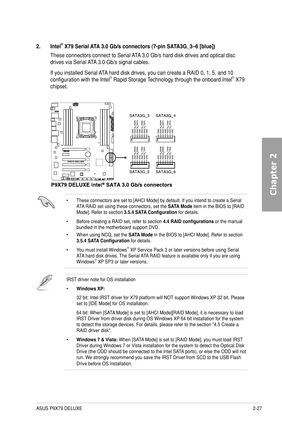 Chapter 2 | Asus P9X79 DELUXE User Manual | Page 49 / 176