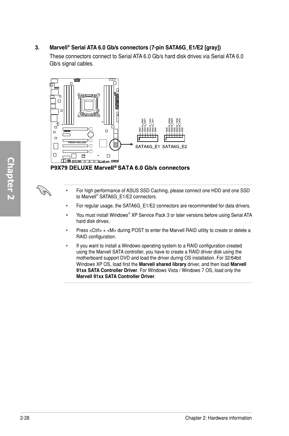 Chapter 2 | Asus P9X79 DELUXE User Manual | Page 50 / 176