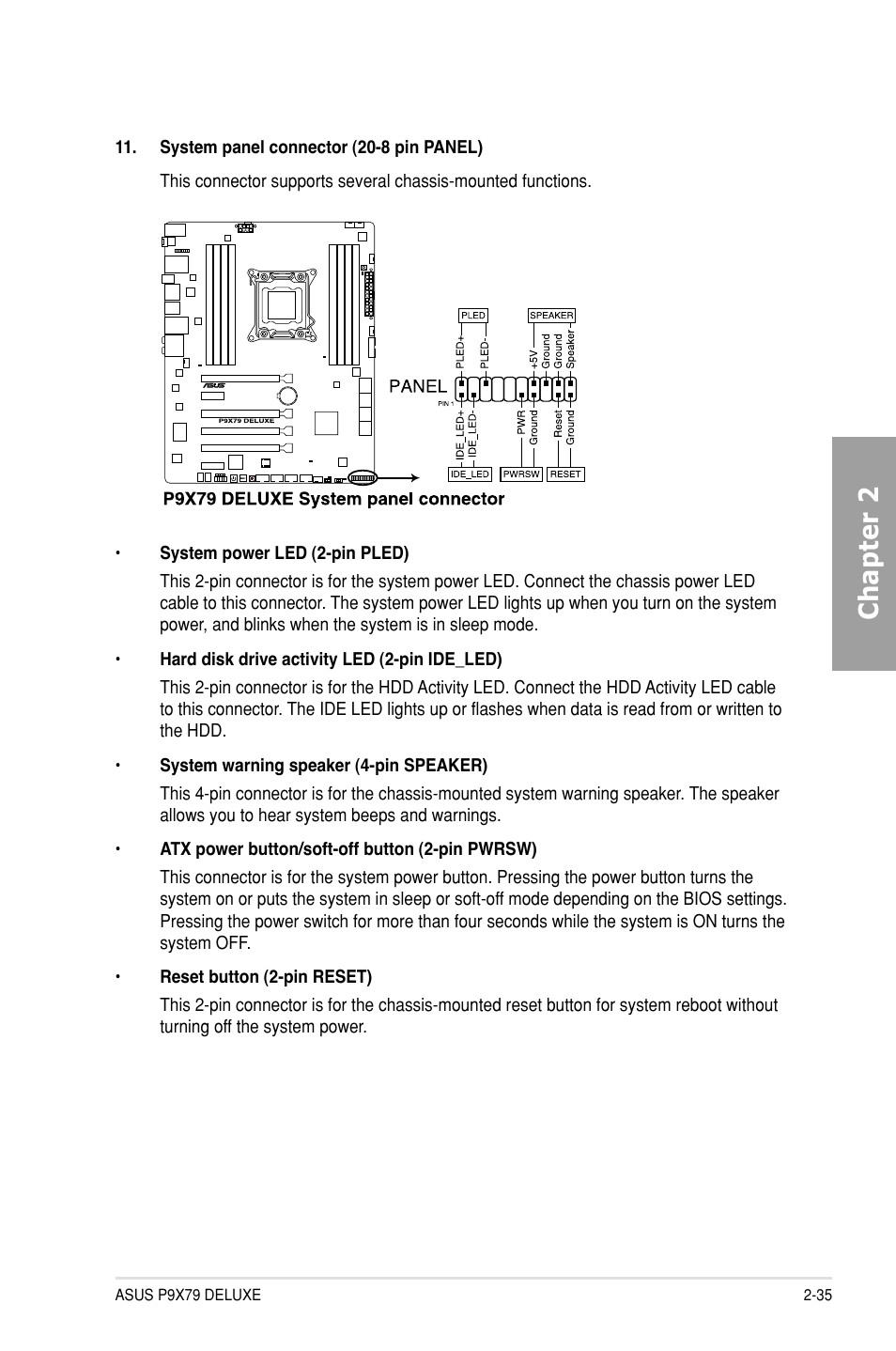 Chapter 2 | Asus P9X79 DELUXE User Manual | Page 57 / 176