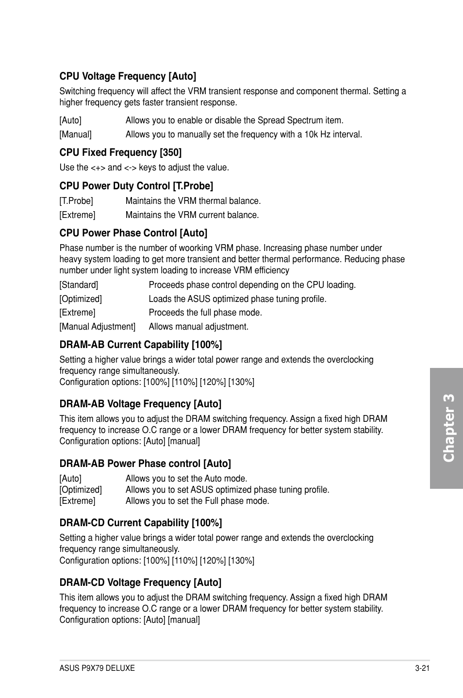Chapter 3 | Asus P9X79 DELUXE User Manual | Page 97 / 176