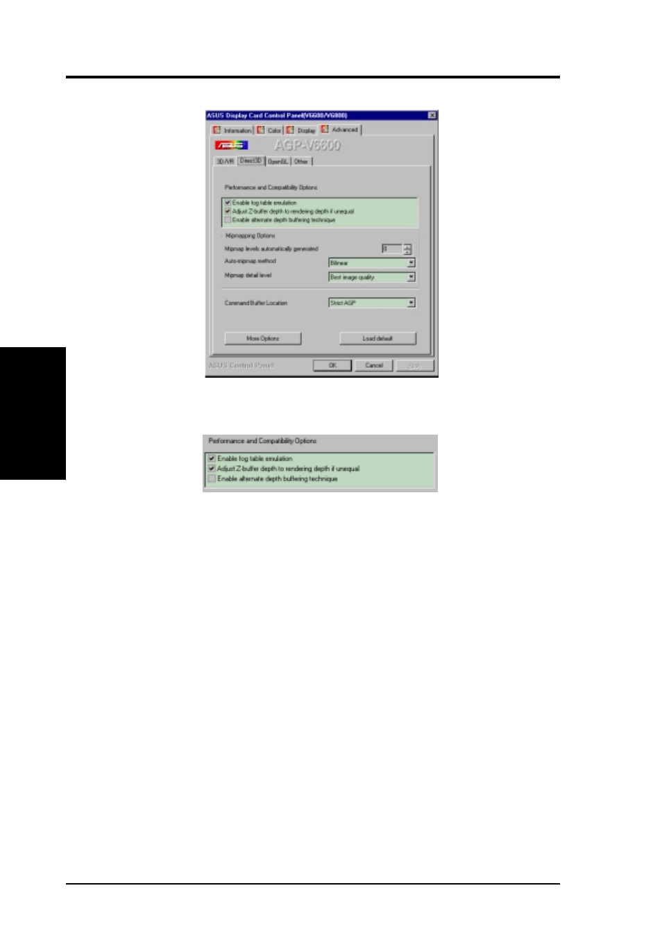 Software reference, Direct3d | Asus AGP-V6800 Series User Manual | Page 60 / 76