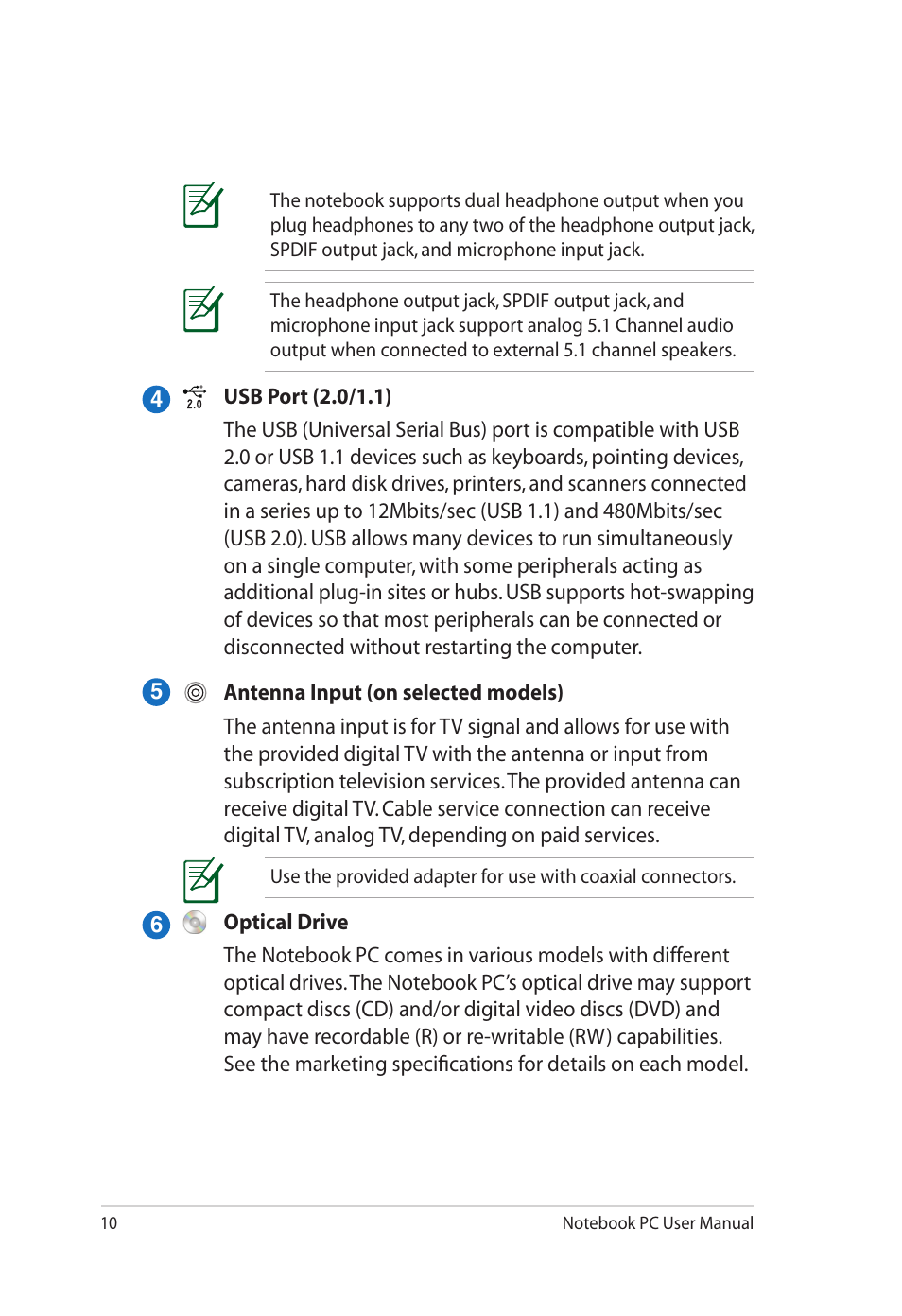 Asus N71Vg User Manual | Page 10 / 28