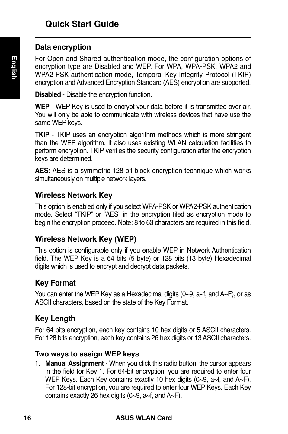 Quick start guide | Asus WL-169gE User Manual | Page 17 / 309