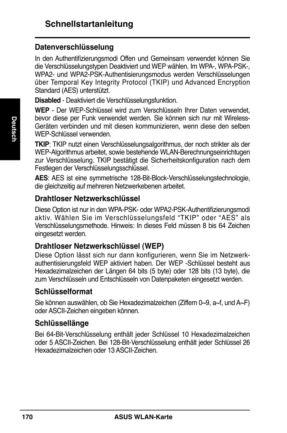 Schnellstartanleitung | Asus WL-169gE User Manual | Page 171 / 309