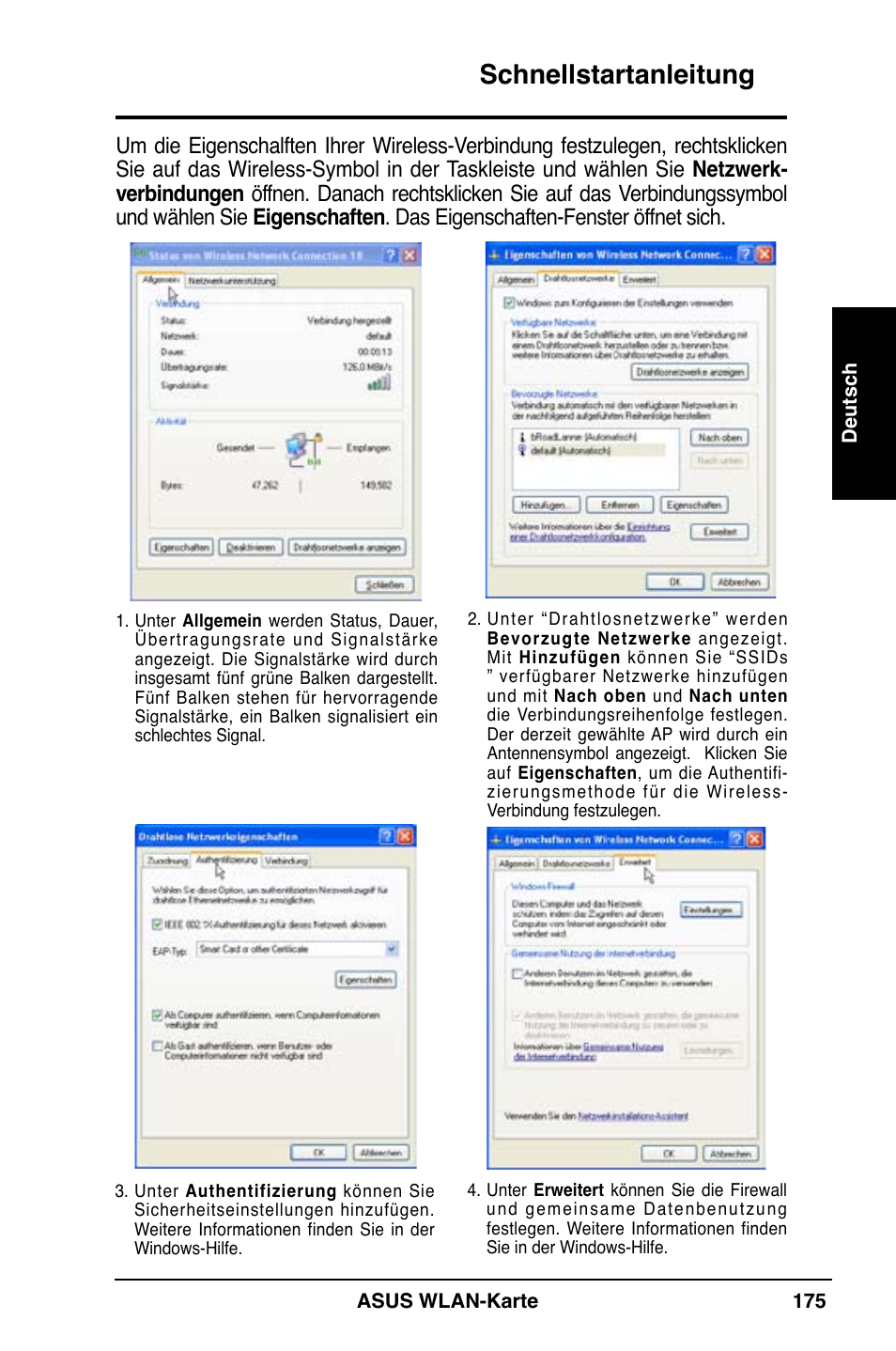 Schnellstartanleitung | Asus WL-169gE User Manual | Page 176 / 309