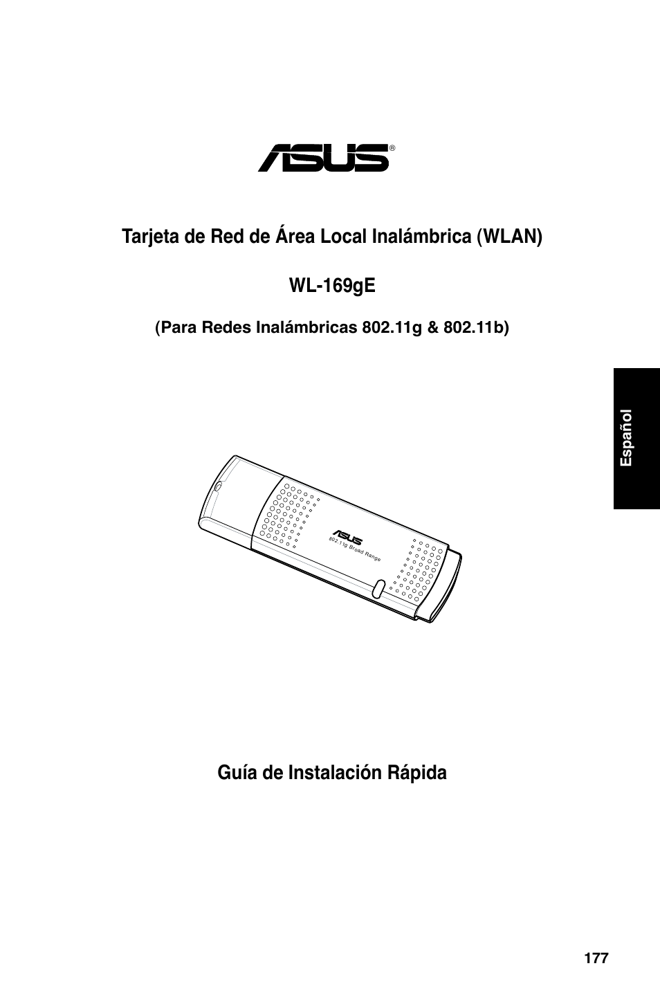 177 español | Asus WL-169gE User Manual | Page 178 / 309