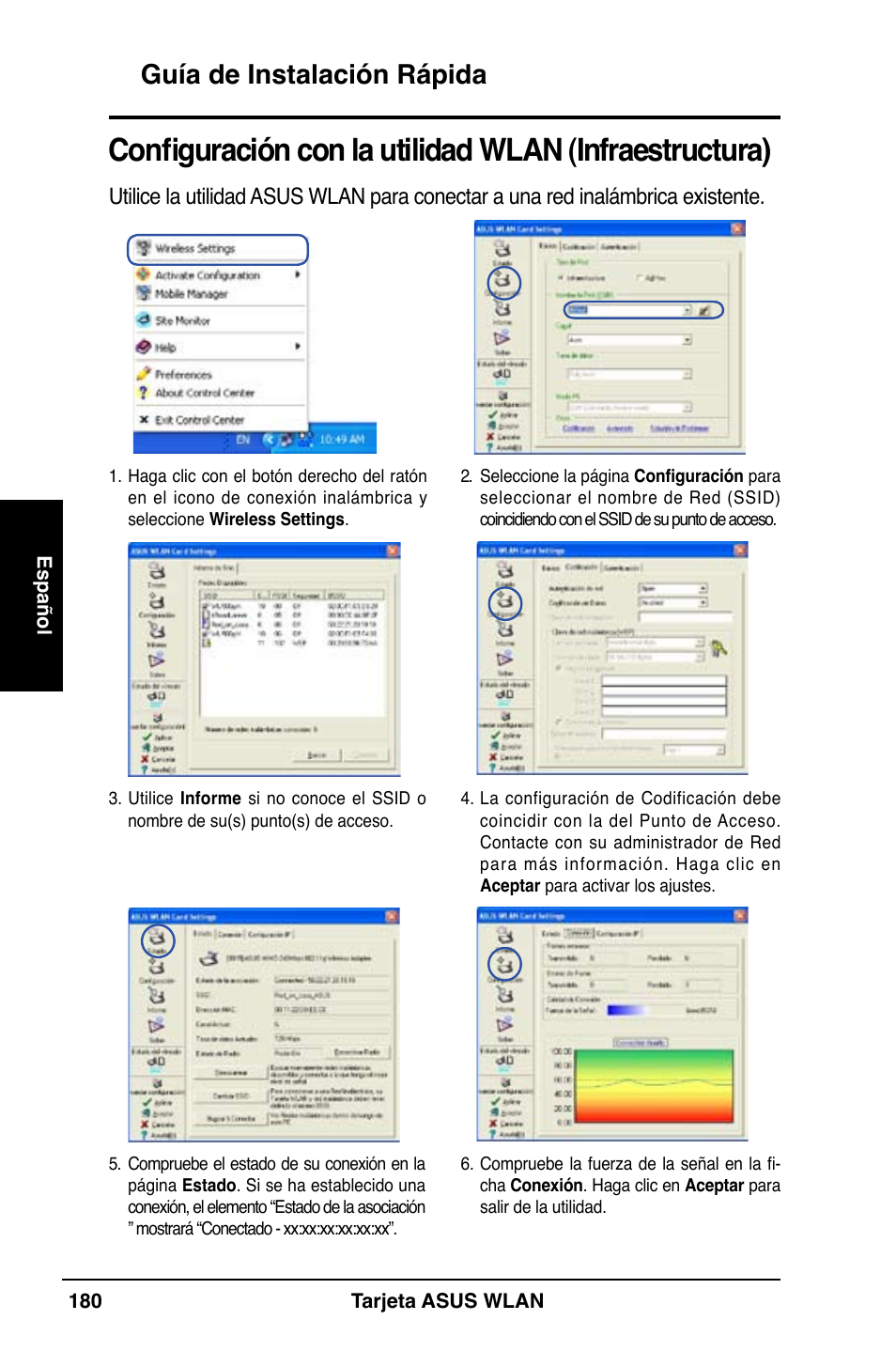 Guía de instalación rápida | Asus WL-169gE User Manual | Page 181 / 309