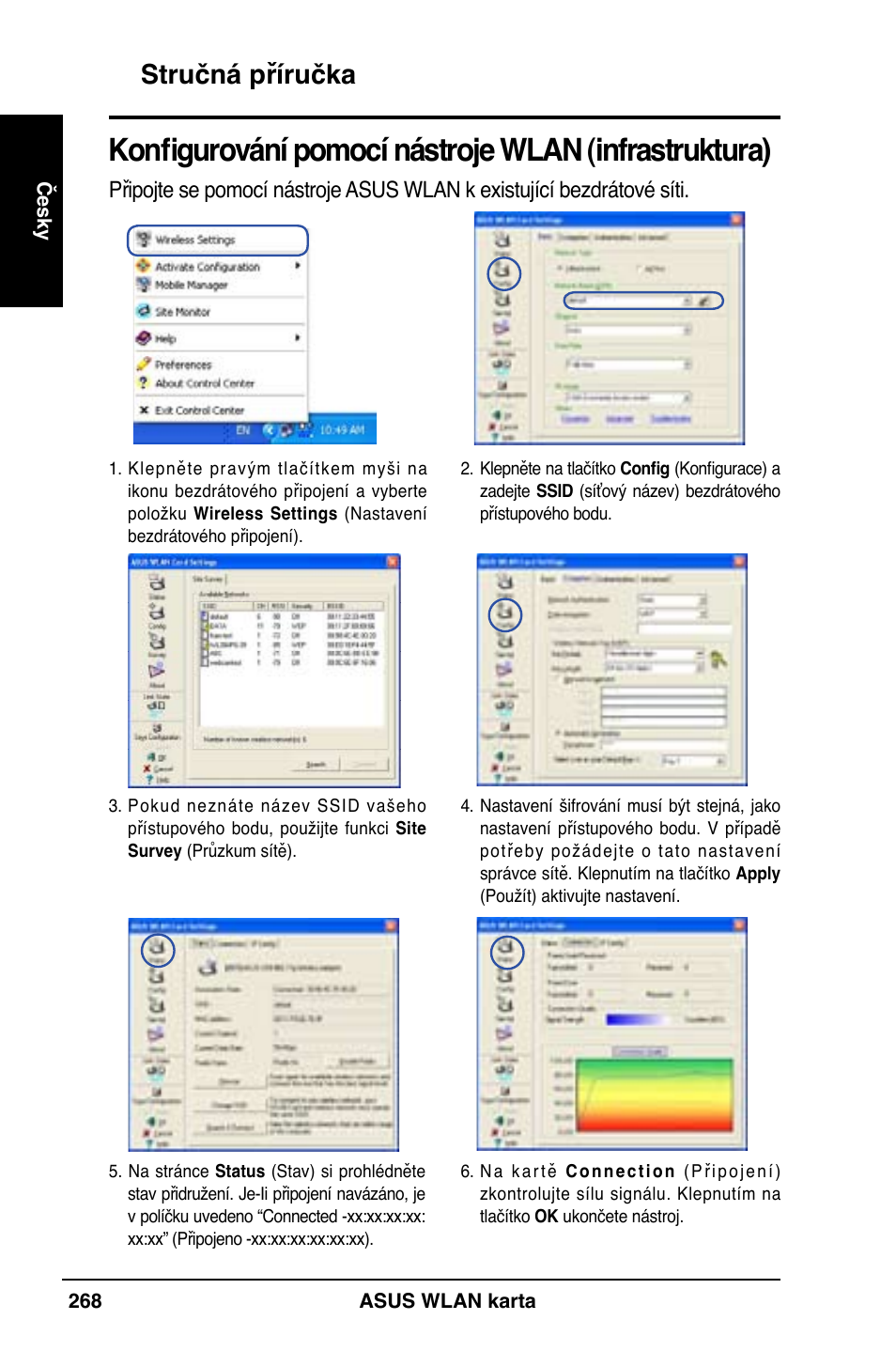 Stručná příručka | Asus WL-169gE User Manual | Page 269 / 309