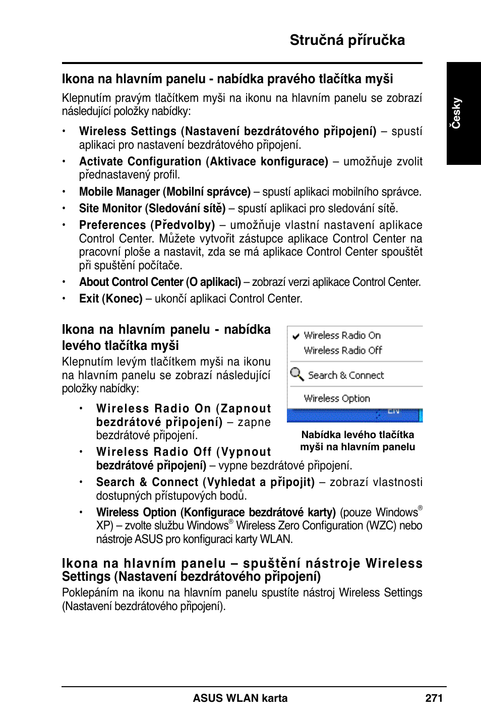 Stručná příručka | Asus WL-169gE User Manual | Page 272 / 309