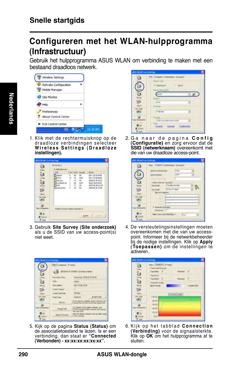 Snelle startgids, Ne de rla nd s | Asus WL-169gE User Manual | Page 291 / 309