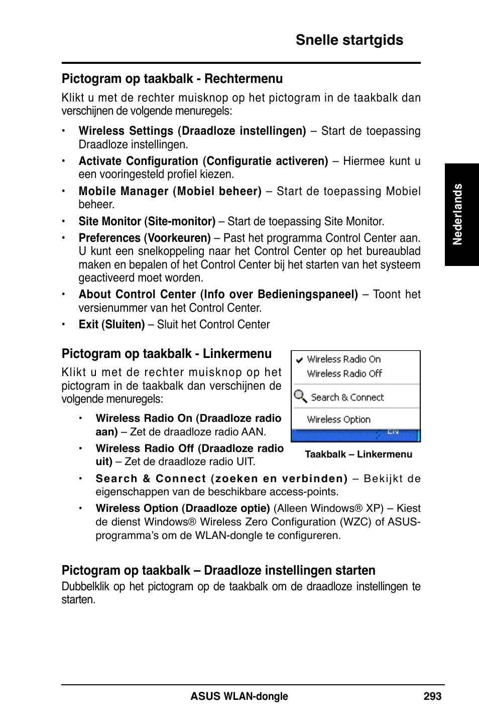 Snelle startgids | Asus WL-169gE User Manual | Page 294 / 309