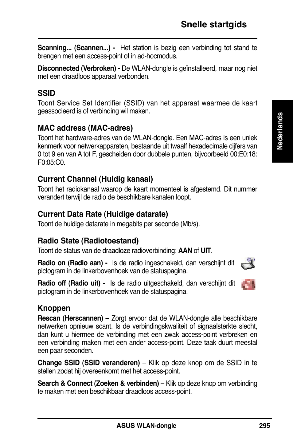 Snelle startgids | Asus WL-169gE User Manual | Page 296 / 309