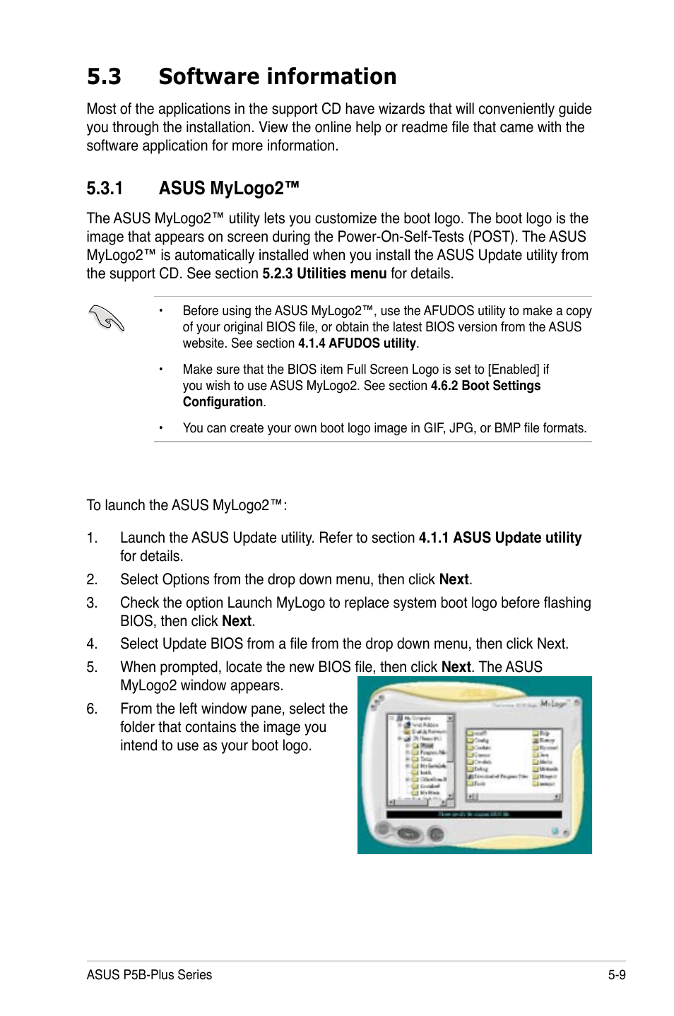 3 software information, 1 asus mylogo2 | Asus P5B-Plus VISTA Edition User Manual | Page 119 / 172