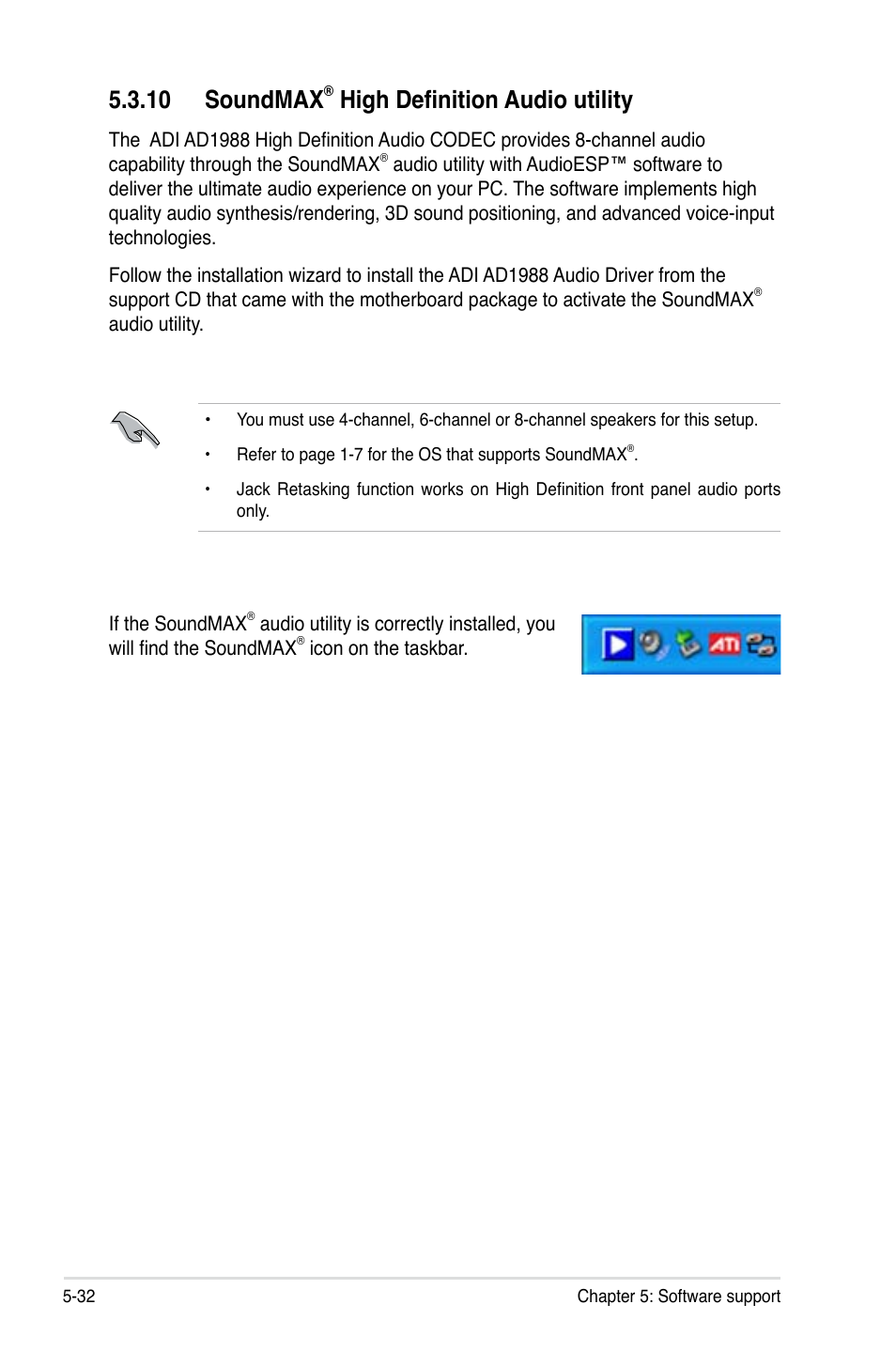 10 soundmax, High definition audio utility | Asus P5B-Plus VISTA Edition User Manual | Page 142 / 172