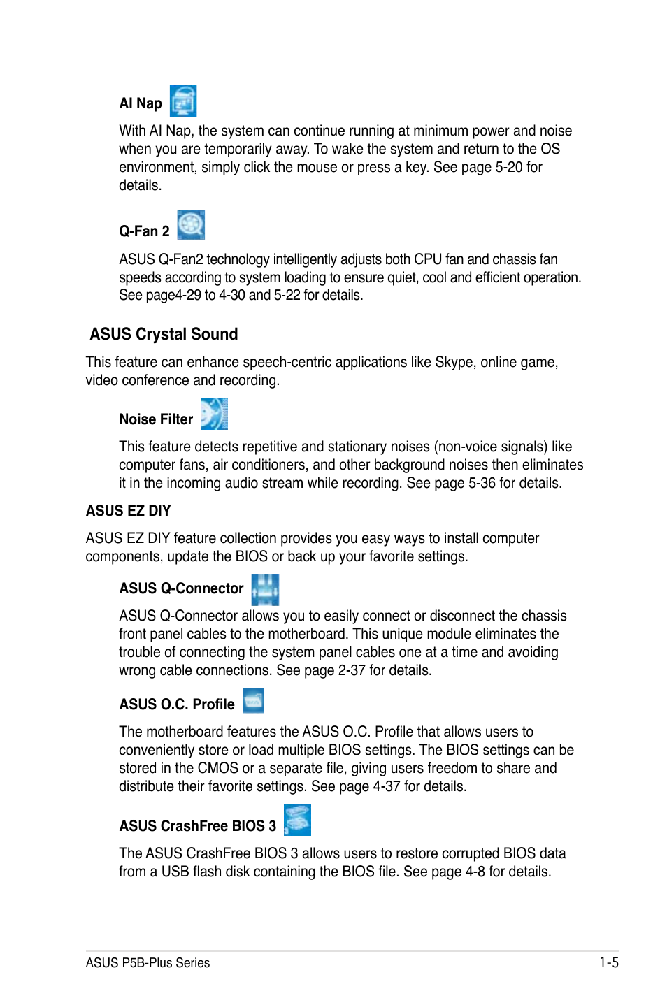 Asus P5B-Plus VISTA Edition User Manual | Page 21 / 172