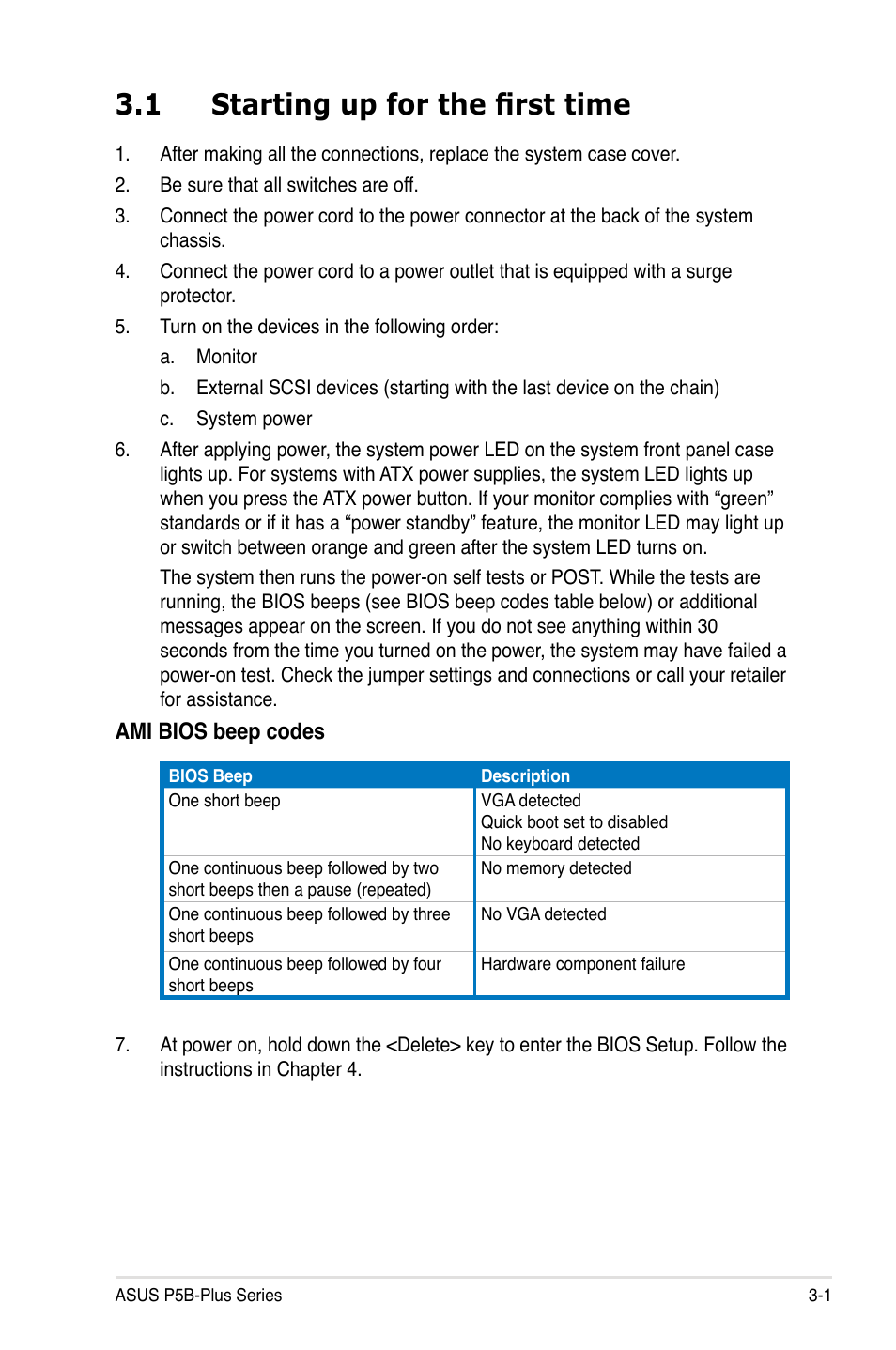 1 starting up for the first time | Asus P5B-Plus VISTA Edition User Manual | Page 67 / 172