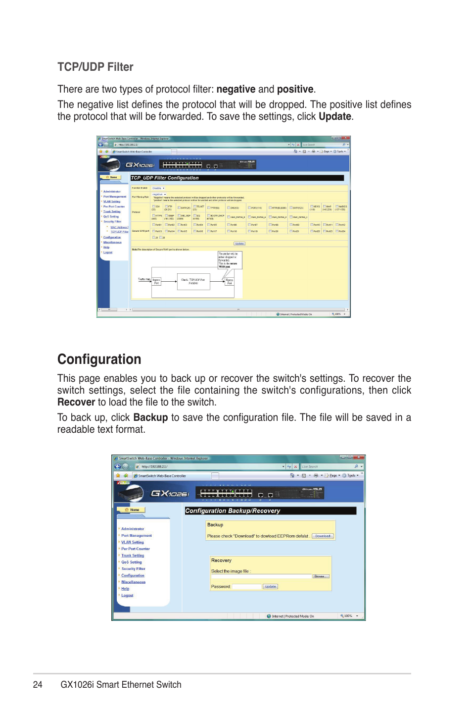 Configuration | Asus GX1026i User Manual | Page 24 / 26