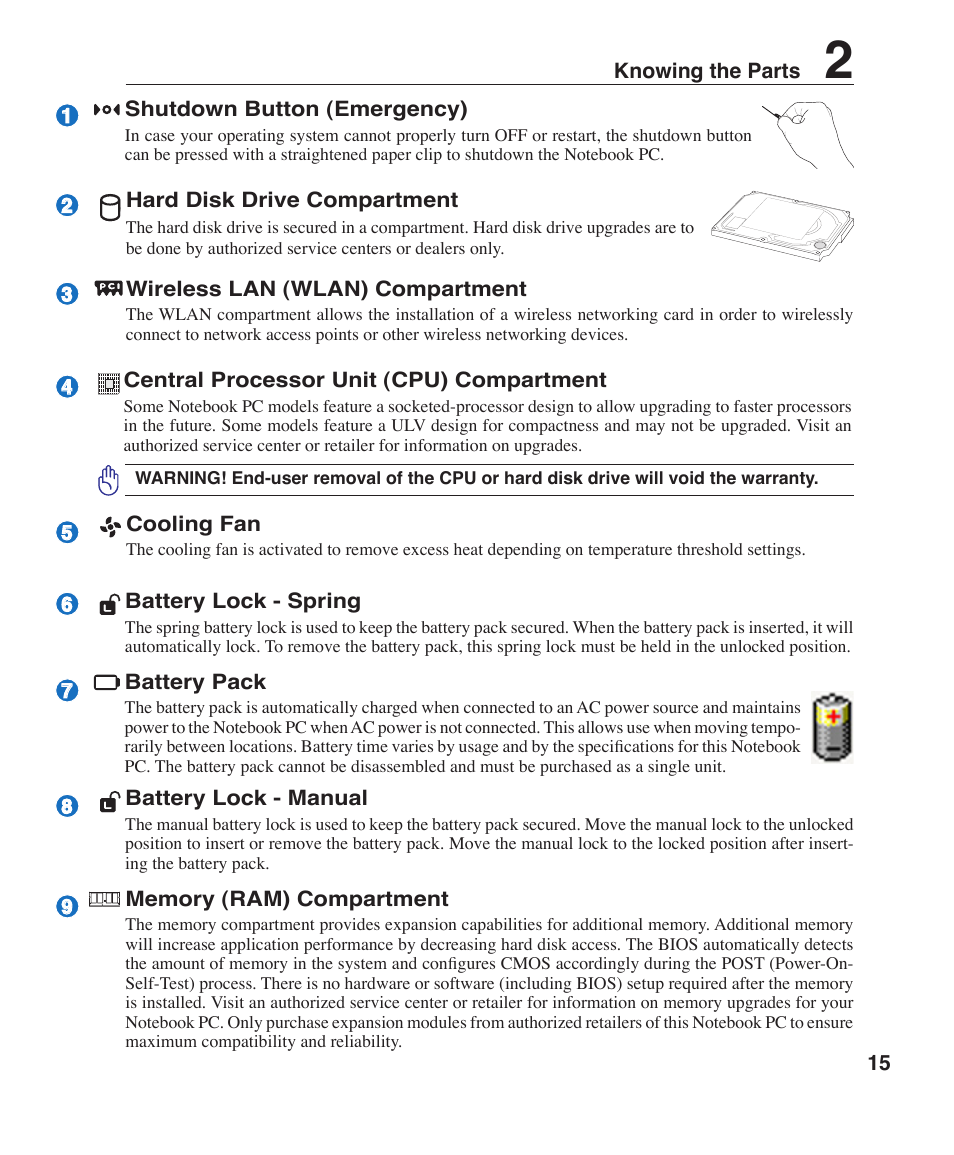 Asus Z35F User Manual | Page 15 / 69