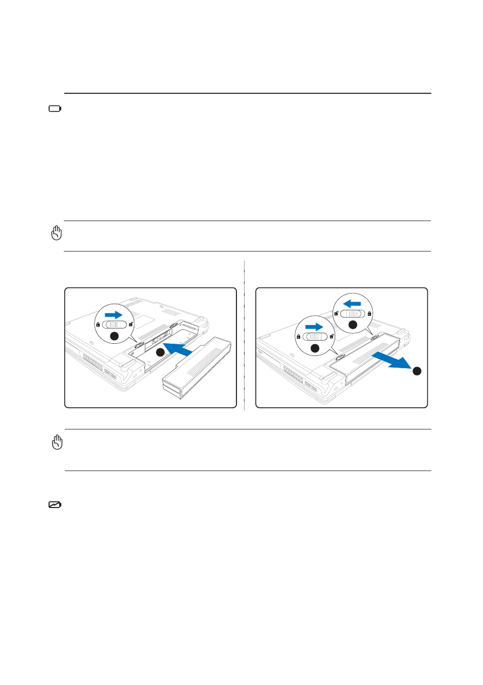 Using battery power, Charging the battery pack | Asus A9T User Manual | Page 23 / 70