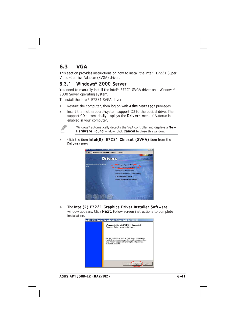 3 vga, 1 windows windows windows windows windows, 2000 server | Asus AP1600R-E2(BI2) User Manual | Page 139 / 140