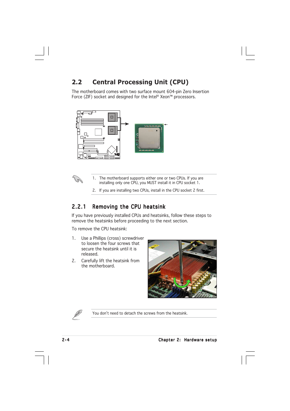 2 central processing unit (cpu) | Asus AP1600R-E2(BI2) User Manual | Page 20 / 140