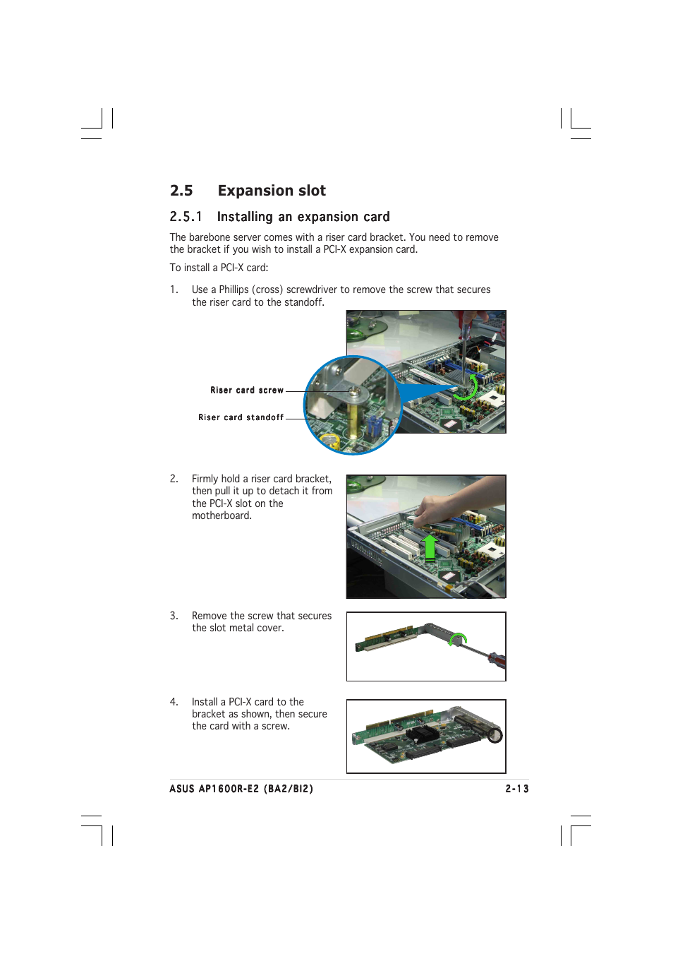 5 expansion slot | Asus AP1600R-E2(BI2) User Manual | Page 29 / 140