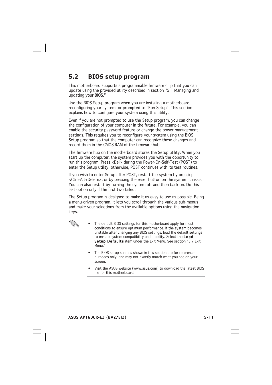 2 bios setup program | Asus AP1600R-E2(BI2) User Manual | Page 71 / 140