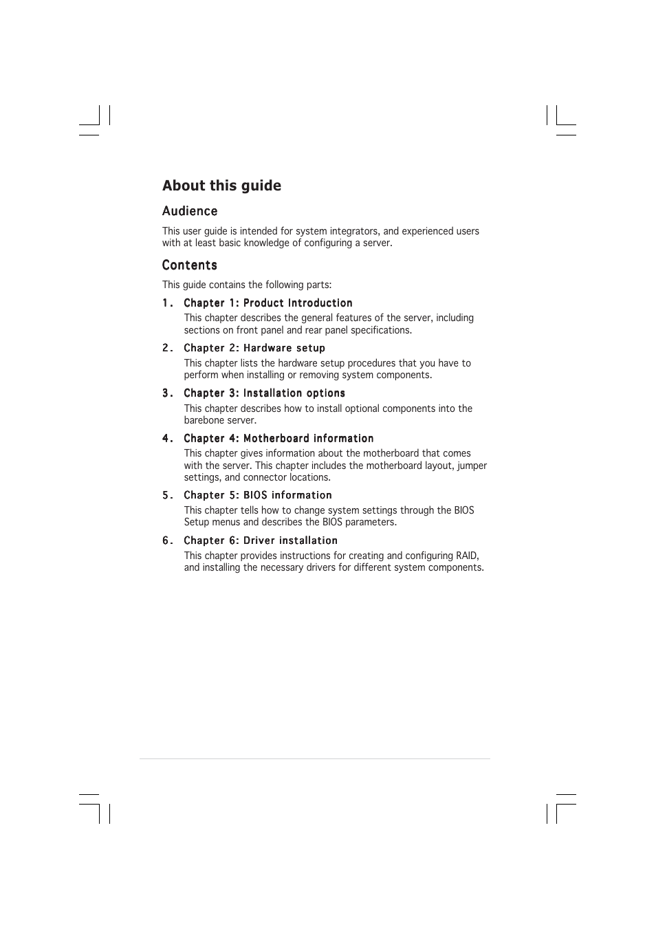 About this guide | Asus AP1600R-E2(BI2) User Manual | Page 8 / 140