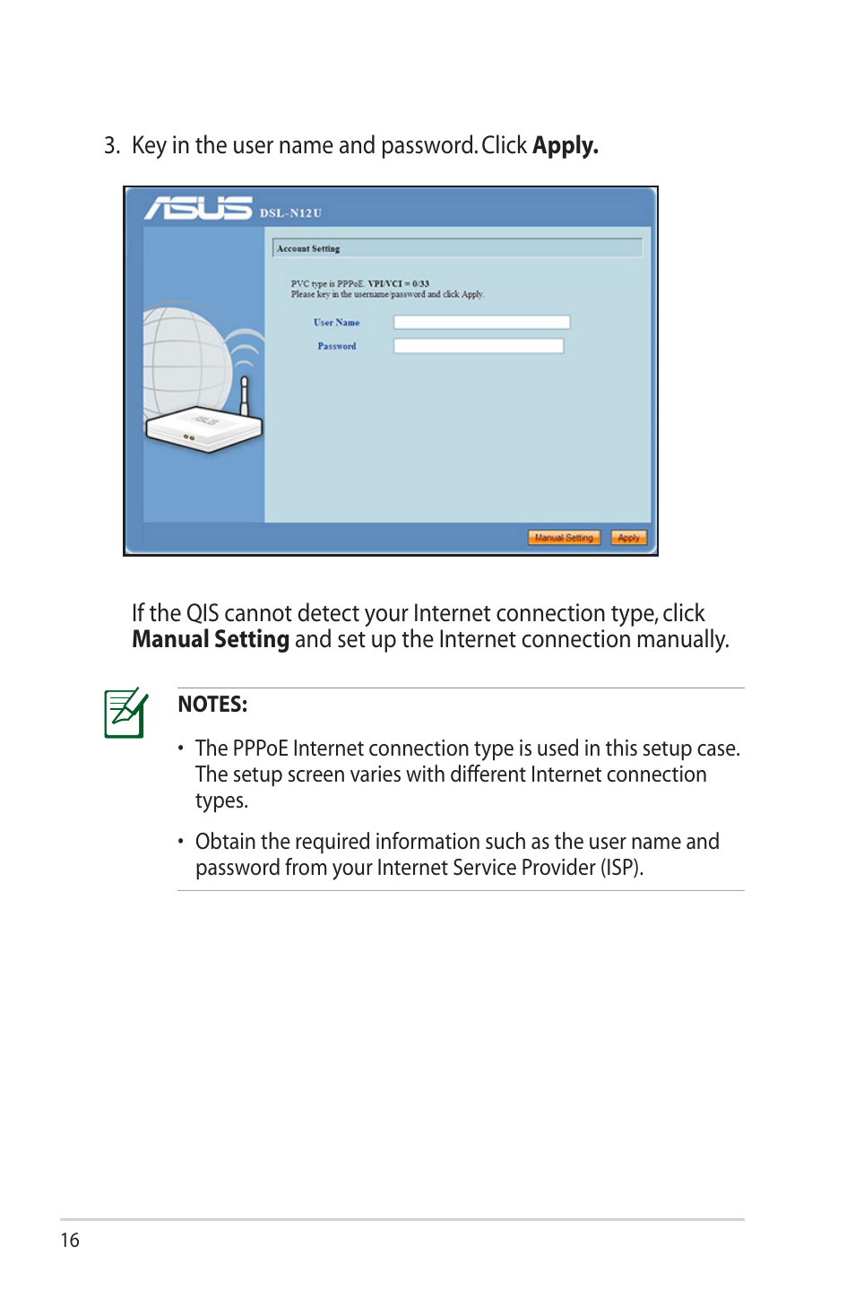 Asus DSL-N12U (VER.B1) User Manual | Page 16 / 60