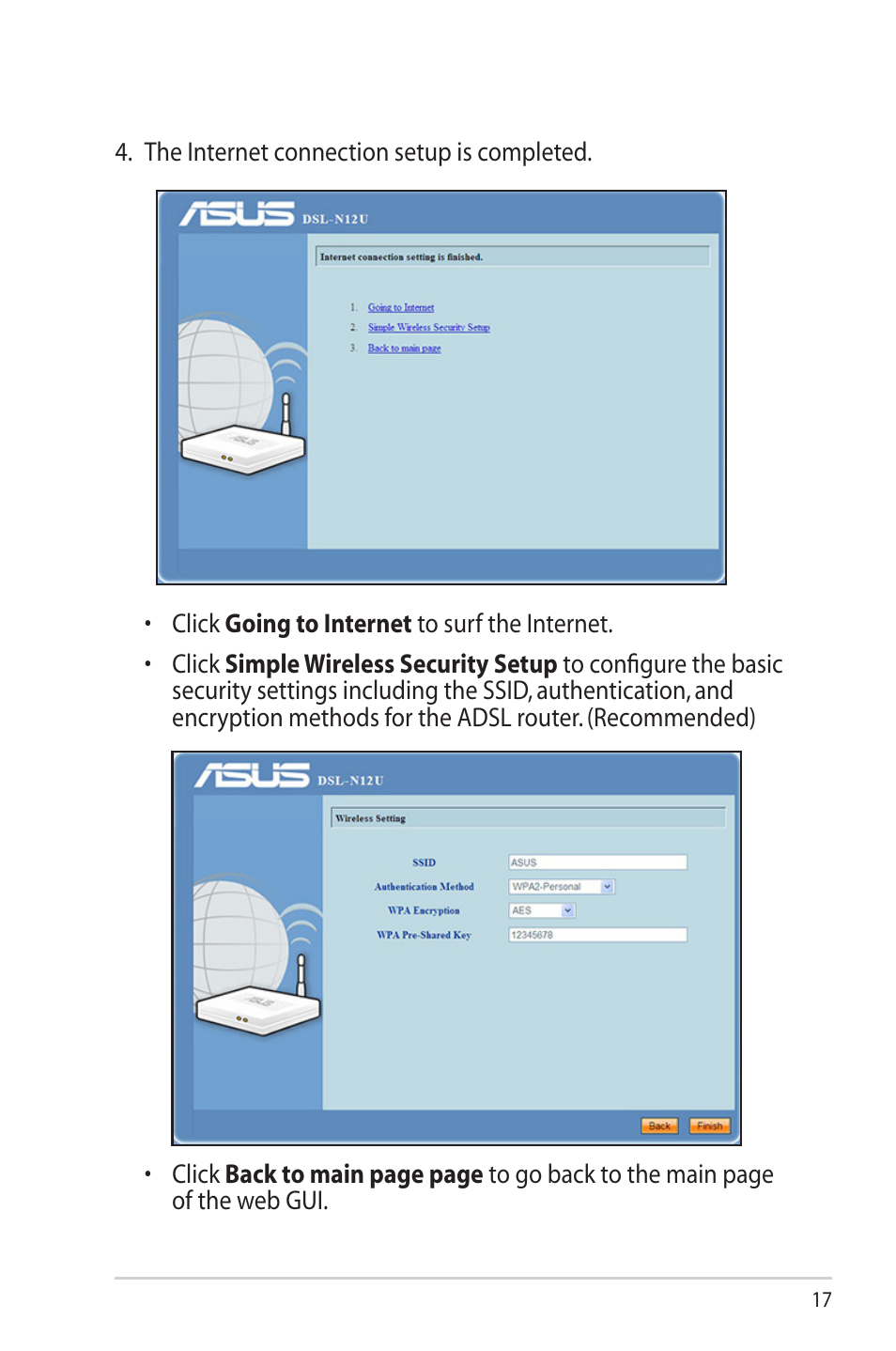 Asus DSL-N12U (VER.B1) User Manual | Page 17 / 60