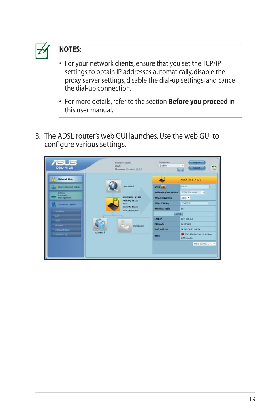 Asus DSL-N12U (VER.B1) User Manual | Page 19 / 60