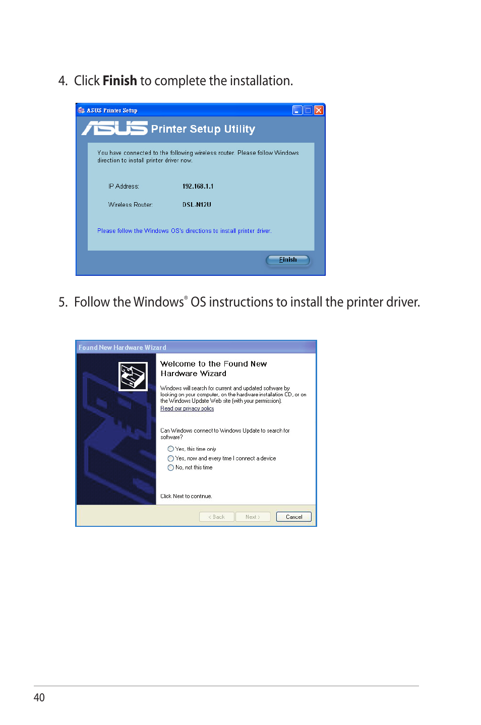 Asus DSL-N12U (VER.B1) User Manual | Page 40 / 60