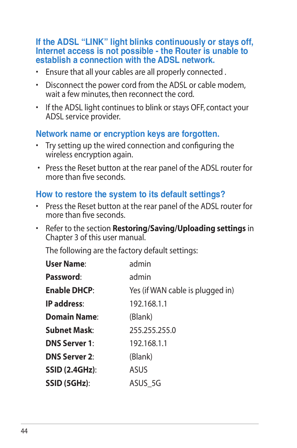 Asus DSL-N12U (VER.B1) User Manual | Page 44 / 60
