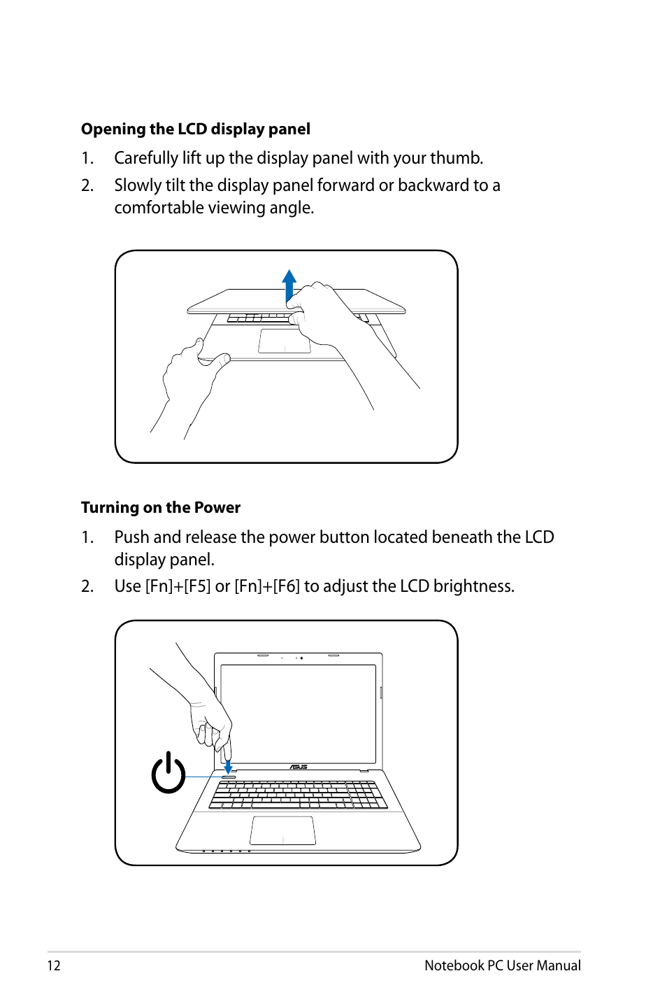 Asus X75A User Manual | Page 12 / 116