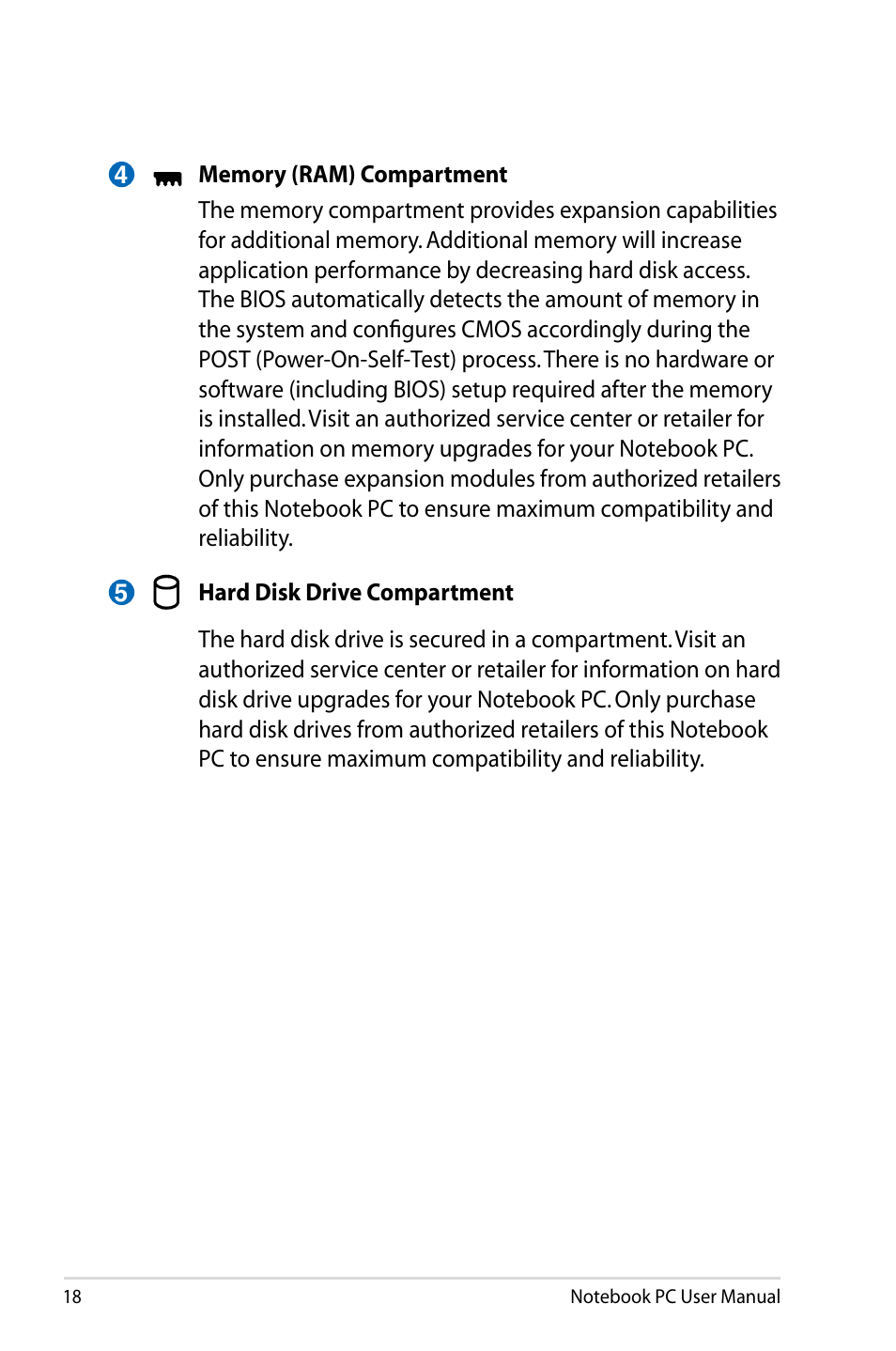 Asus X75A User Manual | Page 18 / 116