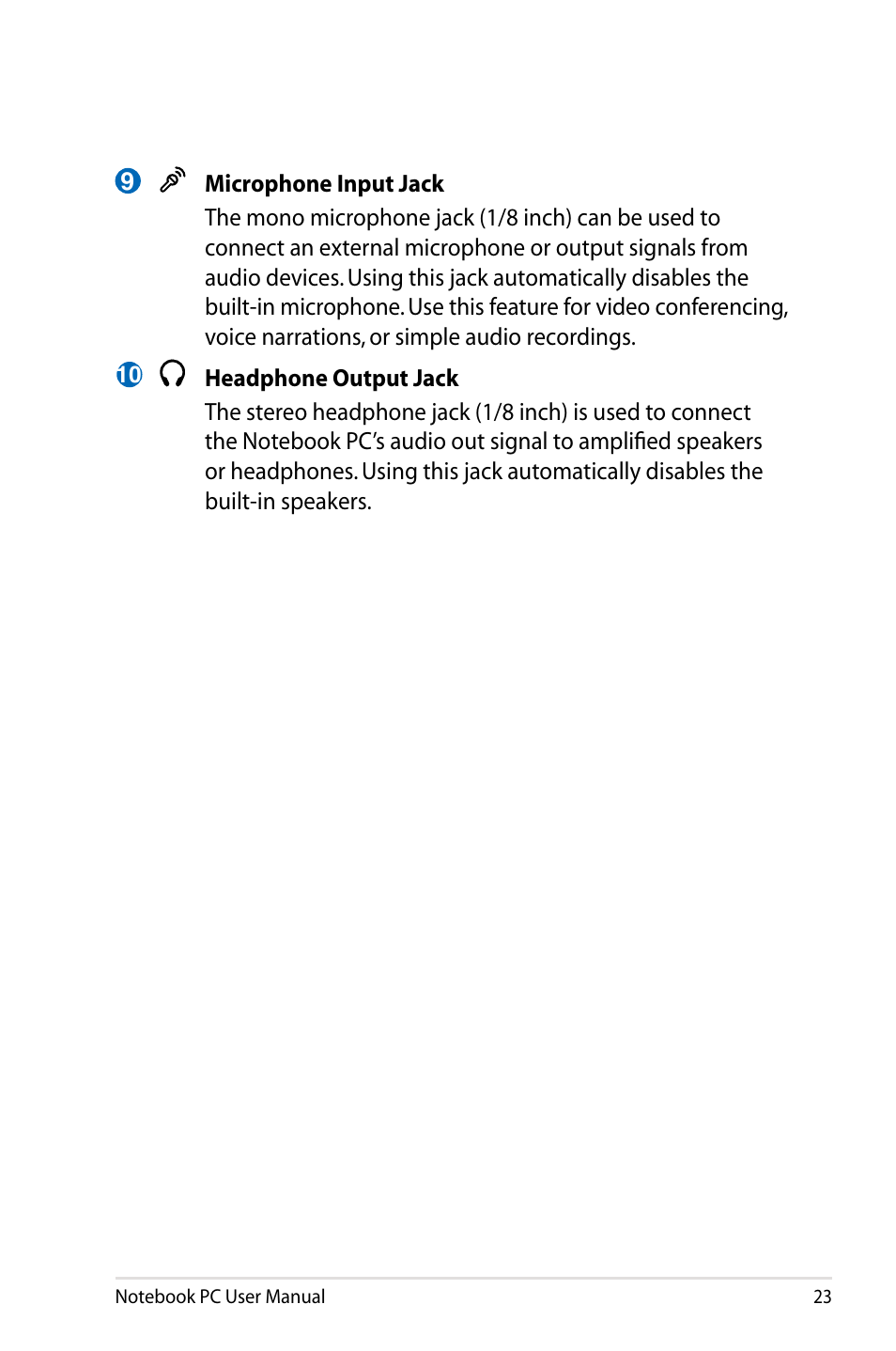 Asus X75A User Manual | Page 23 / 116