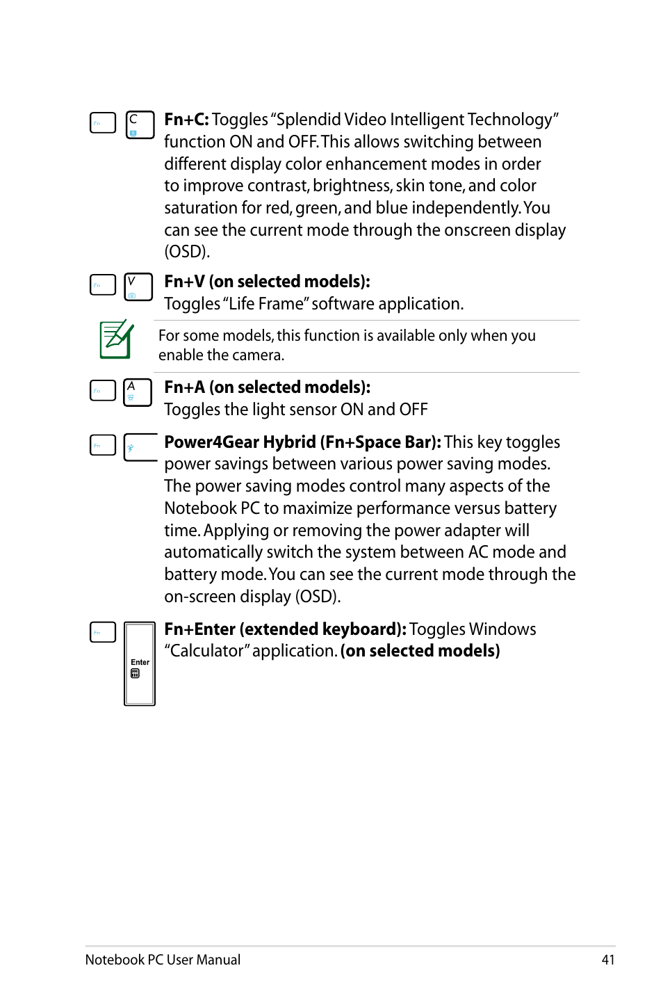 Asus X75A User Manual | Page 41 / 116